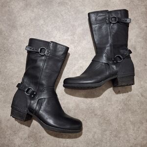 Merrell Shiloh Peak Leather Black Boots Size 8.5